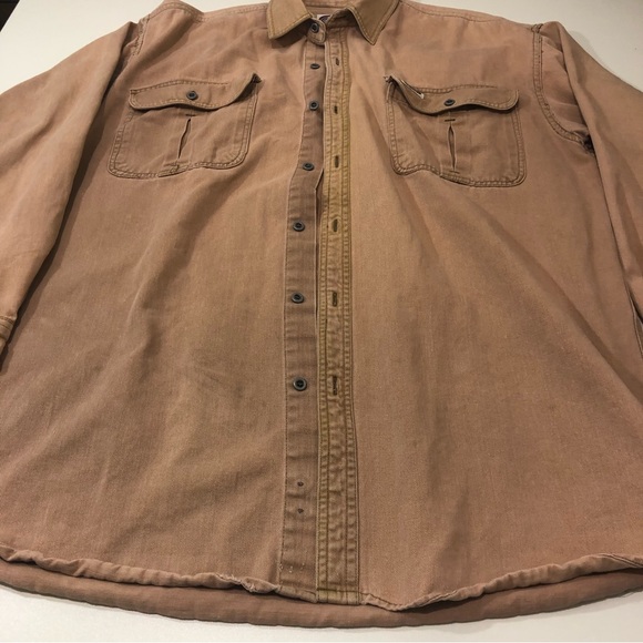 GRIP vintage Long Sleeve Button Up Mens Large salmon colour - Picture 3 of 11